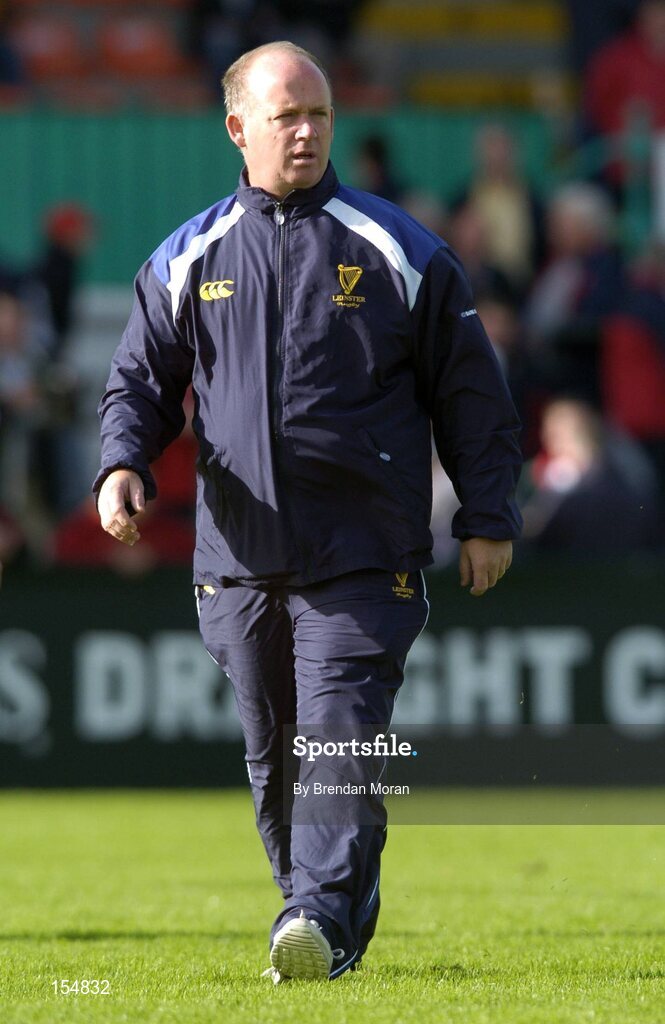11 September 2004; Declan Kidney, Leinster coach. Celtic League 2004-2005, Ulster v Leinster, Ravenhill Park, Belfast. Picture credit; Brendan Moran / SPORTSFILE