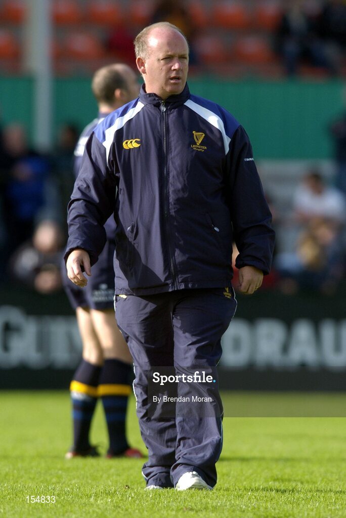 11 September 2004; Declan Kidney, Leinster coach. Celtic League 2004-2005, Ulster v Leinster, Ravenhill Park, Belfast. Picture credit; Brendan Moran / SPORTSFILE
