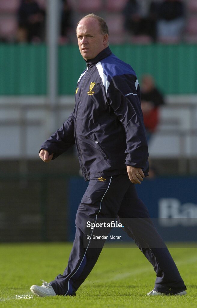 11 September 2004; Declan Kidney, Leinster coach. Celtic League 2004-2005, Ulster v Leinster, Ravenhill Park, Belfast. Picture credit; Brendan Moran / SPORTSFILE
