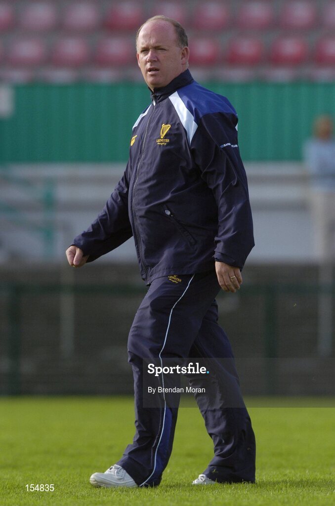 11 September 2004; Declan Kidney, Leinster coach. Celtic League 2004-2005, Ulster v Leinster, Ravenhill Park, Belfast. Picture credit; Brendan Moran / SPORTSFILE