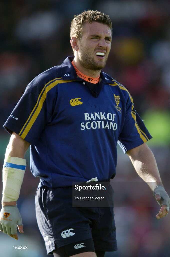 11 September 2004; Aidan McCullen, Leinster. Celtic League 2004-2005, Ulster v Leinster, Ravenhill Park, Belfast. Picture credit; Brendan Moran / SPORTSFILE