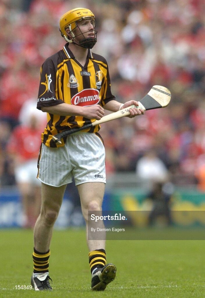 12 September 2004; James 'Cha' Fitzpatrick, Kilkenny. Guinness All-Ireland Senior Hurling Championship Final, Cork v Kilkenny, Croke Park, Dublin. Picture credit; Damien Eagers / SPORTSFILE *** Local Caption *** Any photograph taken by SPORTSFILE during, or in connection with, the 2004 Guinness All-Ireland Hurling Final which displays GAA logos or contains an image or part of an image of any GAA intellectual property, or, which contains images of a GAA player/players in their playing uniforms, may only be used for editorial and non-advertising purposes.  Use of photographs for advertising, as posters or for purchase separately is strictly prohibited unless prior written approval has been obtained from the Gaelic Athletic Association.