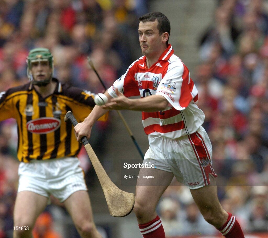 12 September 2004; Cork goalkeeper Donal Og Cusack. Guinness All-Ireland Senior Hurling Championship Final, Cork v Kilkenny, Croke Park, Dublin. Picture credit; Damien Eagers / SPORTSFILE *** Local Caption *** Any photograph taken by SPORTSFILE during, or in connection with, the 2004 Guinness All-Ireland Hurling Final which displays GAA logos or contains an image or part of an image of any GAA intellectual property, or, which contains images of a GAA player/players in their playing uniforms, may only be used for editorial and non-advertising purposes.  Use of photographs for advertising, as posters or for purchase separately is strictly prohibited unless prior written approval has been obtained from the Gaelic Athletic Association.