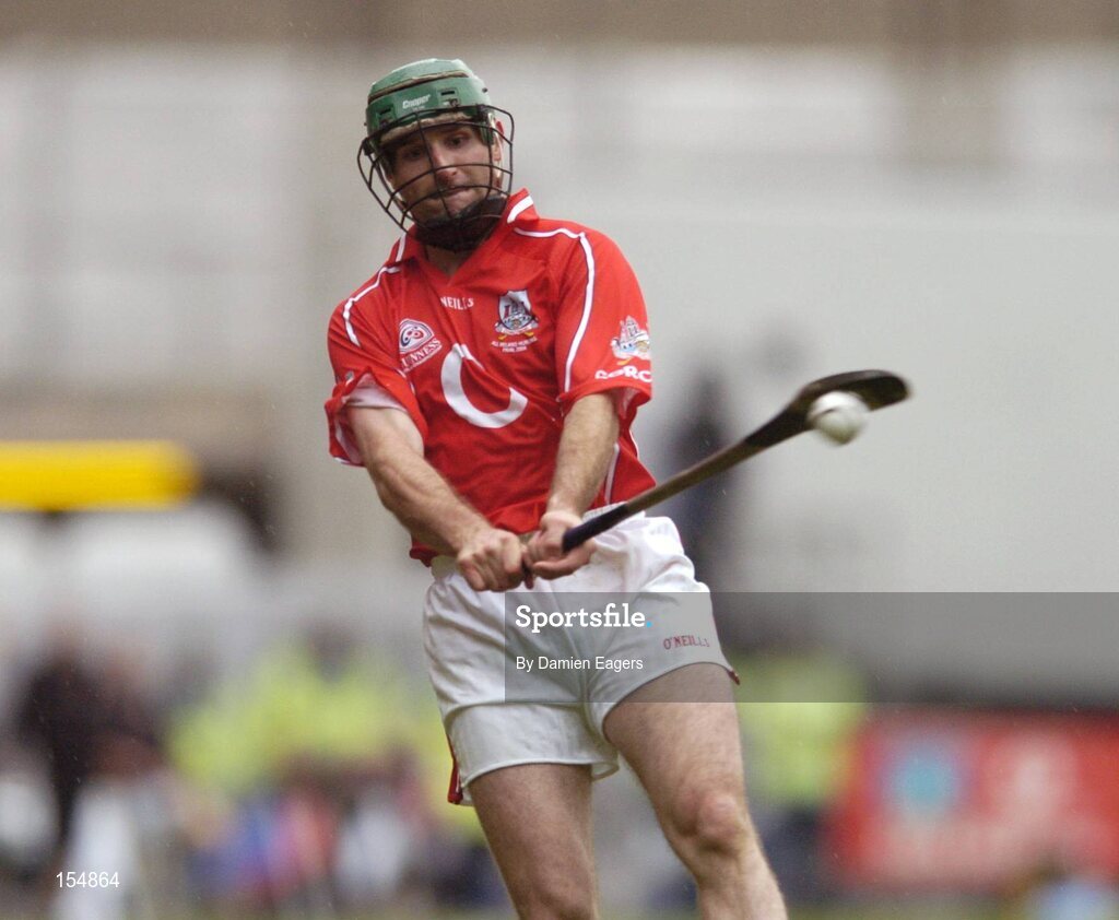 12 September 2004; Jerry O'Connor, Cork. Guinness All-Ireland Senior Hurling Championship Final, Cork v Kilkenny, Croke Park, Dublin. Picture credit; Damien Eagers / SPORTSFILE *** Local Caption *** Any photograph taken by SPORTSFILE during, or in connection with, the 2004 Guinness All-Ireland Hurling Final which displays GAA logos or contains an image or part of an image of any GAA intellectual property, or, which contains images of a GAA player/players in their playing uniforms, may only be used for editorial and non-advertising purposes.  Use of photographs for advertising, as posters or for purchase separately is strictly prohibited unless prior written approval has been obtained from the Gaelic Athletic Association.