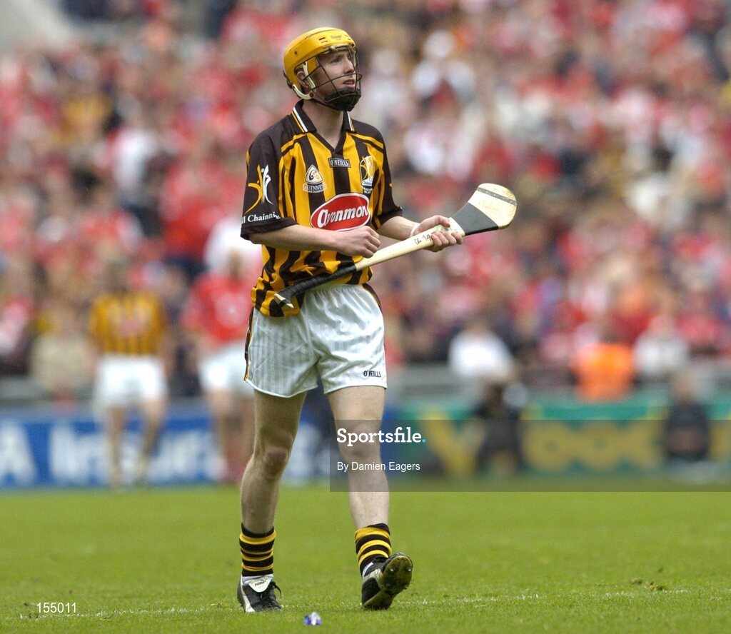 12 September 2004; James 'Cha' Fitzpatrick, Kilkenny. Guinness All-Ireland Senior Hurling Championship Final, Cork v Kilkenny, Croke Park, Dublin. Picture credit; Damien Eagers / SPORTSFILE *** Local Caption *** Any photograph taken by SPORTSFILE during, or in connection with, the 2004 Guinness All-Ireland Hurling Final which displays GAA logos or contains an image or part of an image of any GAA intellectual property, or, which contains images of a GAA player/players in their playing uniforms, may only be used for editorial and non-advertising purposes.  Use of photographs for advertising, as posters or for purchase separately is strictly prohibited unless prior written approval has been obtained from the Gaelic Athletic Association.