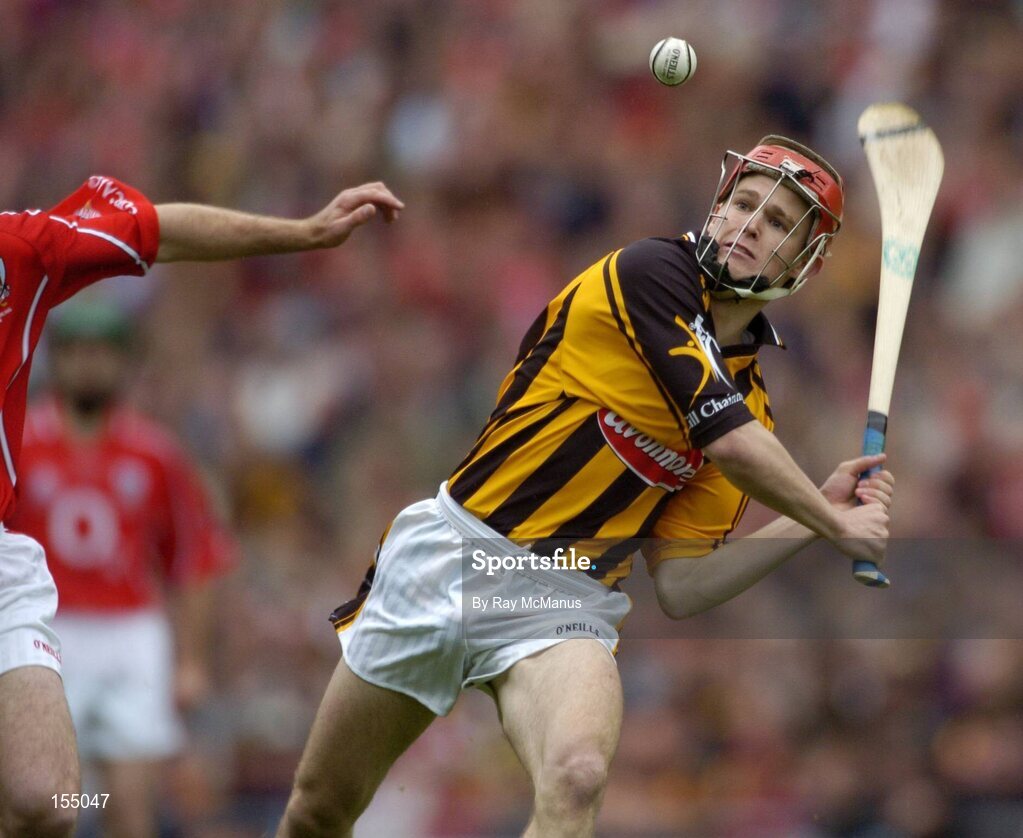 12 September 2004; Tommy Walsh, Kilkenny. Guinness All-Ireland Senior Hurling Championship Final, Cork v Kilkenny, Croke Park, Dublin. Picture credit; Ray McManus / SPORTSFILE *** Local Caption *** Any photograph taken by SPORTSFILE during, or in connection with, the 2004 Guinness All-Ireland Hurling Final which displays GAA logos or contains an image or part of an image of any GAA intellectual property, or, which contains images of a GAA player/players in their playing uniforms, may only be used for editorial and non-advertising purposes.  Use of photographs for advertising, as posters or for purchase separately is strictly prohibited unless prior written approval has been obtained from the Gaelic Athletic Association.