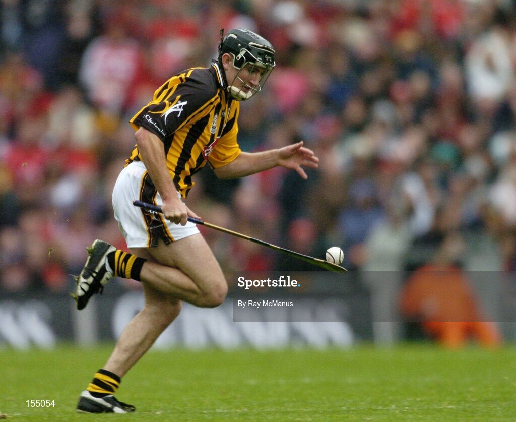 12 September 2004; Eddie Brennan, Kilkenny. Guinness All-Ireland Senior Hurling Championship Final, Cork v Kilkenny, Croke Park, Dublin. Picture credit; Ray McManus / SPORTSFILE *** Local Caption *** Any photograph taken by SPORTSFILE during, or in connection with, the 2004 Guinness All-Ireland Hurling Final which displays GAA logos or contains an image or part of an image of any GAA intellectual property, or, which contains images of a GAA player/players in their playing uniforms, may only be used for editorial and non-advertising purposes.  Use of photographs for advertising, as posters or for purchase separately is strictly prohibited unless prior written approval has been obtained from the Gaelic Athletic Association.