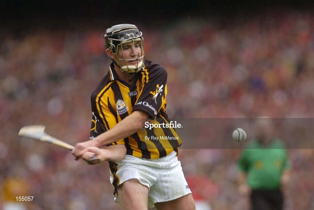 12 September 2004; Eddie Brennan, Kilkenny. Guinness All-Ireland Senior Hurling Championship Final, Cork v Kilkenny, Croke Park, Dublin. Picture credit; Ray McManus / SPORTSFILE *** Local Caption *** Any photograph taken by SPORTSFILE during, or in connection with, the 2004 Guinness All-Ireland Hurling Final which displays GAA logos or contains an image or part of an image of any GAA intellectual property, or, which contains images of a GAA player/players in their playing uniforms, may only be used for editorial and non-advertising purposes.  Use of photographs for advertising, as posters or for purchase separately is strictly prohibited unless prior written approval has been obtained from the Gaelic Athletic Association.