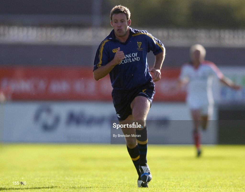 11 September 2004; Gary Brown, Leinster. Celtic League 2004-2005, Ulster v Leinster, Ravenhill Park, Belfast. Picture credit; Brendan Moran / SPORTSFILE