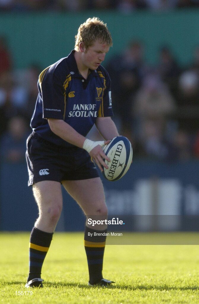 11 September 2004; David McAllister, Leinster. Celtic League 2004-2005, Ulster v Leinster, Ravenhill Park, Belfast. Picture credit; Brendan Moran / SPORTSFILE