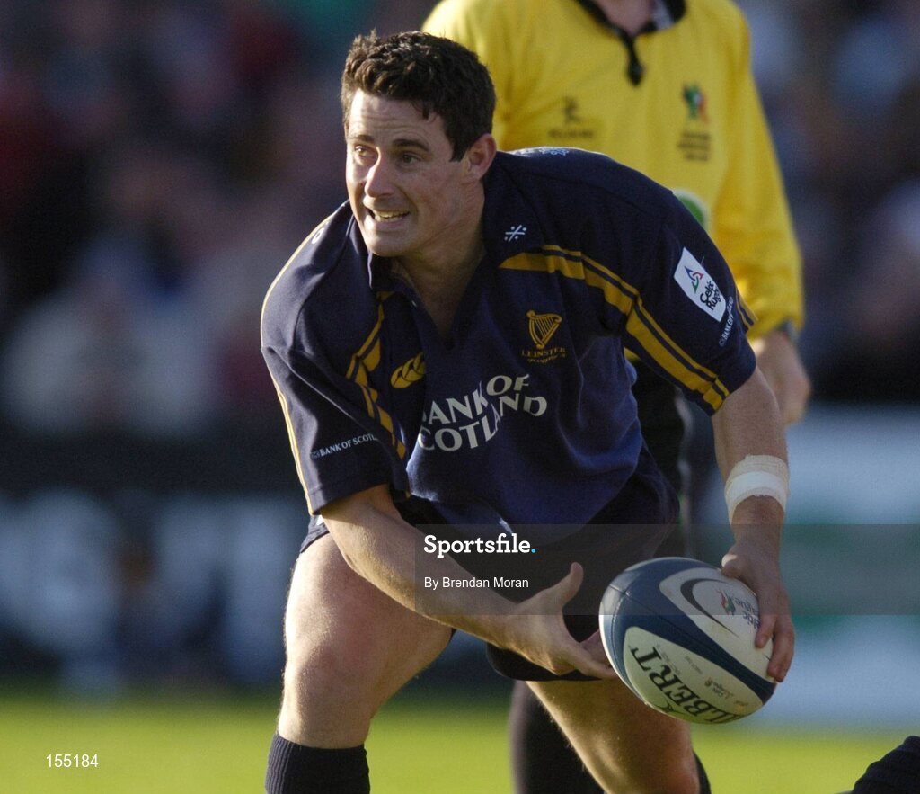 11 September 2004; Brian O'Meara, Leinster. Celtic League 2004-2005, Ulster v Leinster, Ravenhill Park, Belfast. Picture credit; Brendan Moran / SPORTSFILE