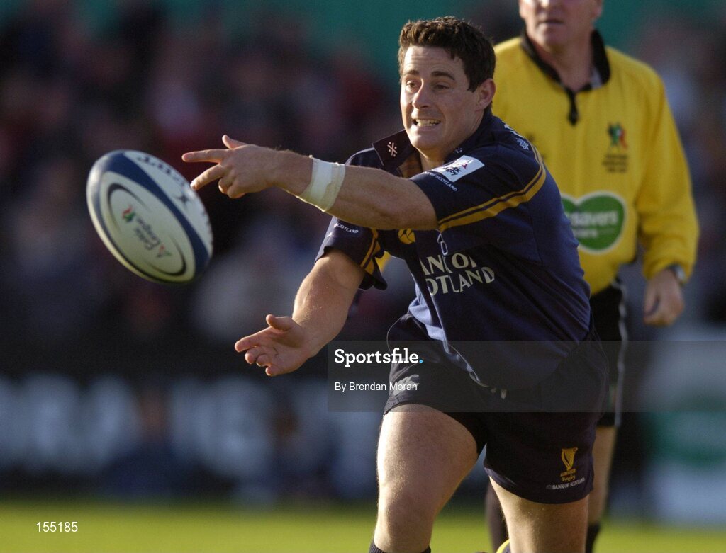 11 September 2004; Brian O'Meara, Leinster. Celtic League 2004-2005, Ulster v Leinster, Ravenhill Park, Belfast. Picture credit; Brendan Moran / SPORTSFILE