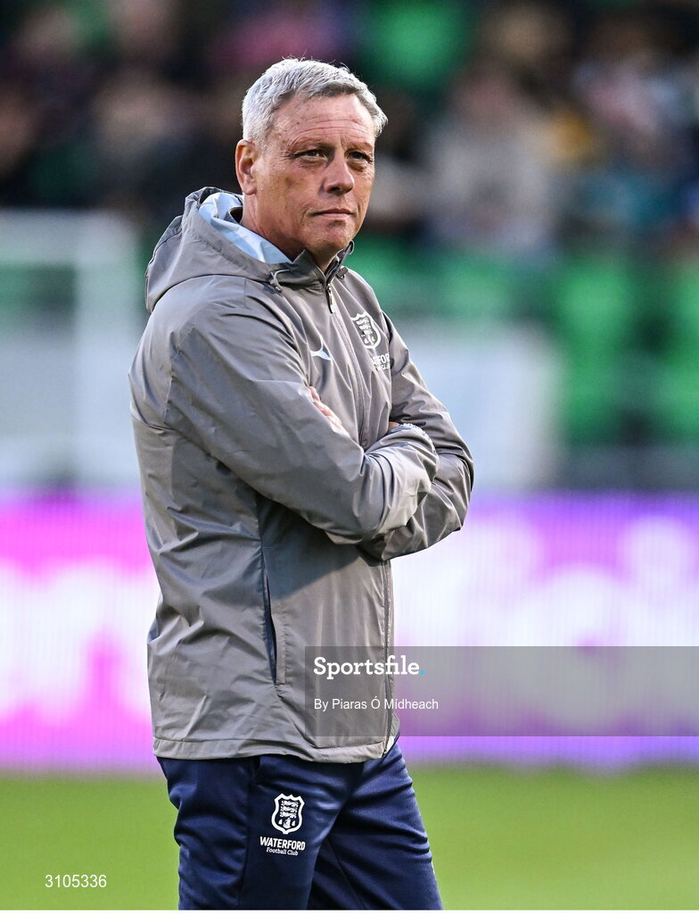 11 April 2025; Waterford manager Keith Long before the SSE Airtricity Men's Premier Division match between Shamrock Rovers and Waterford at Tallaght Stadium in Dublin. Photo by Piaras Ó Mídheach/Sportsfile