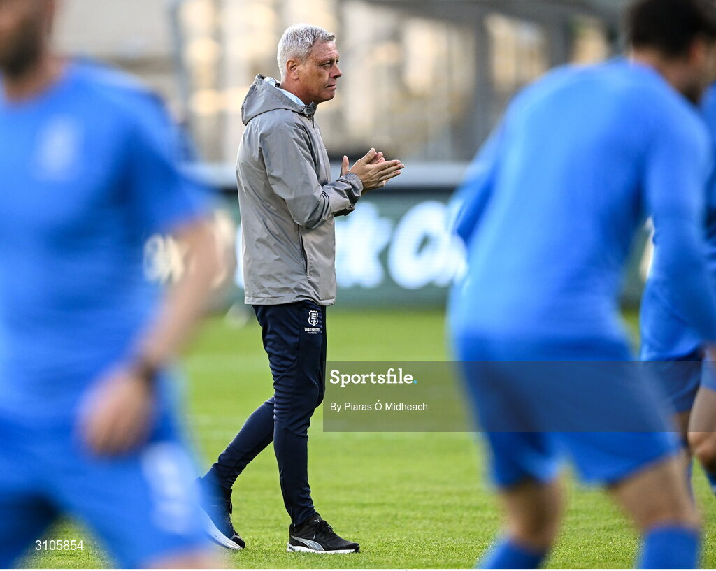 11 April 2025; Waterford manager Keith Long before the SSE Airtricity Men's Premier Division match between Shamrock Rovers and Waterford at Tallaght Stadium in Dublin. Photo by Piaras Ó Mídheach/Sportsfile
