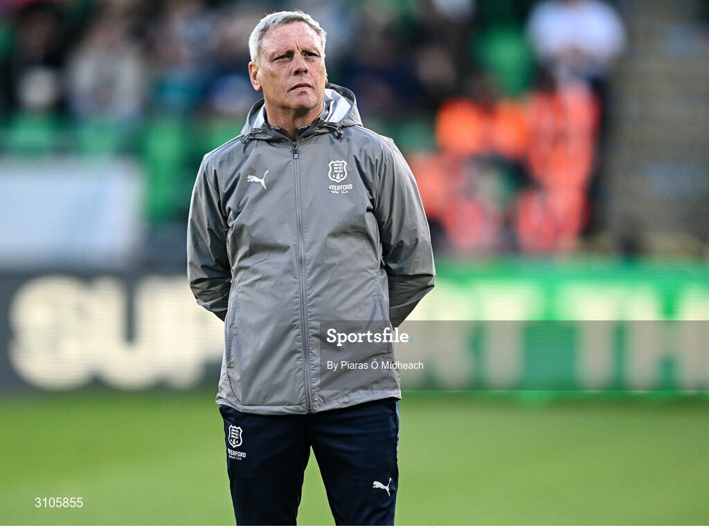 11 April 2025; Waterford manager Keith Long before the SSE Airtricity Men's Premier Division match between Shamrock Rovers and Waterford at Tallaght Stadium in Dublin. Photo by Piaras Ó Mídheach/Sportsfile