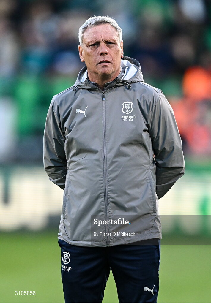 11 April 2025; Waterford manager Keith Long before the SSE Airtricity Men's Premier Division match between Shamrock Rovers and Waterford at Tallaght Stadium in Dublin. Photo by Piaras Ó Mídheach/Sportsfile