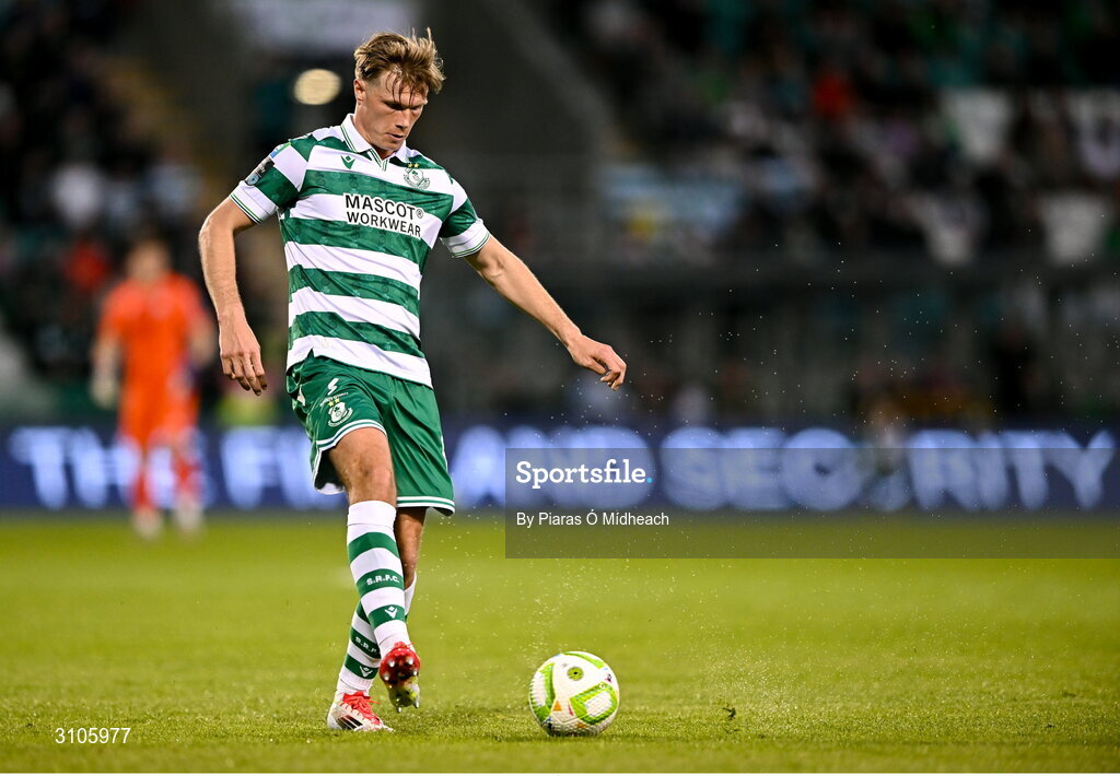 11 April 2025; Daniel Cleary of Shamrock Rovers during the SSE Airtricity Men's Premier Division match between Shamrock Rovers and Waterford at Tallaght Stadium in Dublin. Photo by Piaras Ó Mídheach/Sportsfile