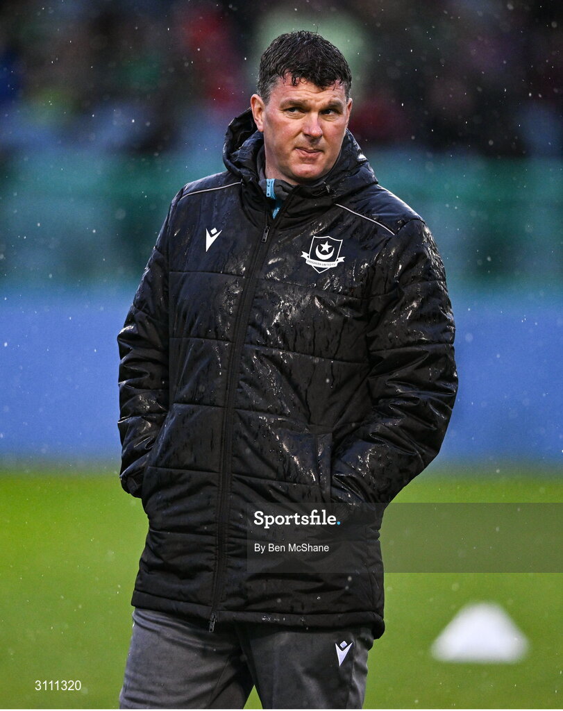 18 April 2025; Drogheda United manager Kevin Doherty before the SSE Airtricity Men's Premier Division match between Drogheda United and Shelbourne at Sullivan & Lambe Park in Drogheda, Louth. Photo by Ben McShane/Sportsfile