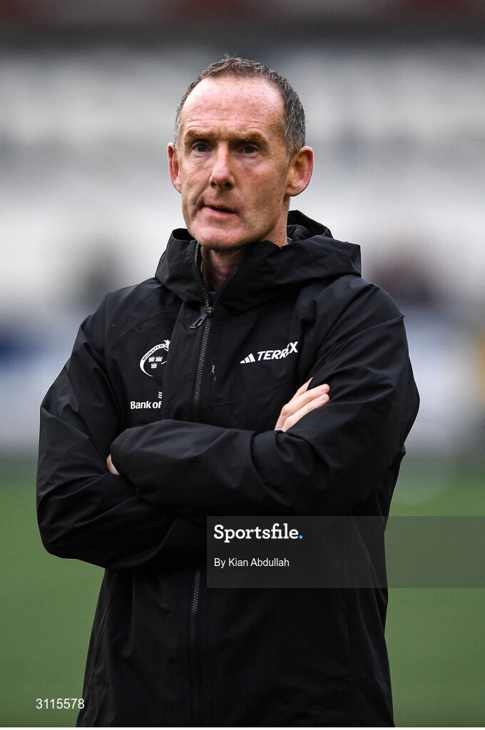 25 April 2025; Munster Interim Head Coach Ian Costello before the United Rugby Championship match between Cardiff and Munster at Cardiff Arms Park in Cardiff, Wales. Photo by Kian Abdullah/Sportsfile