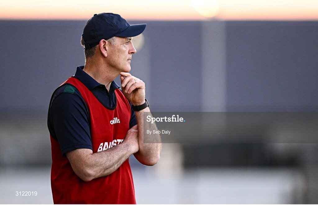 30 April 2025; Meath manager Cathal Ó Bric during the Dalata Hotel Group Leinster GAA Football U20 Championship final match between Meath and Louth at Cedral St Conleth’s Park in Newbridge, Kildare. Photo by Seb Daly/Sportsfile