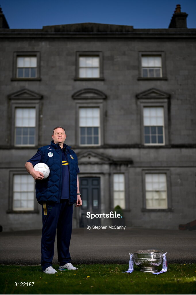 1 May 2025; Meath manager Robbie Brennan at Oldbridge House, Battle of the Boyne Visitor Centre in Drogheda, Meath during a media event for the 2025 Leinster GAA Senior Football Championship Final between Louth and Meath which will take place on Sunday 11th of May in Croke Park, Dublin. Photo by Stephen McCarthy/Sportsfile