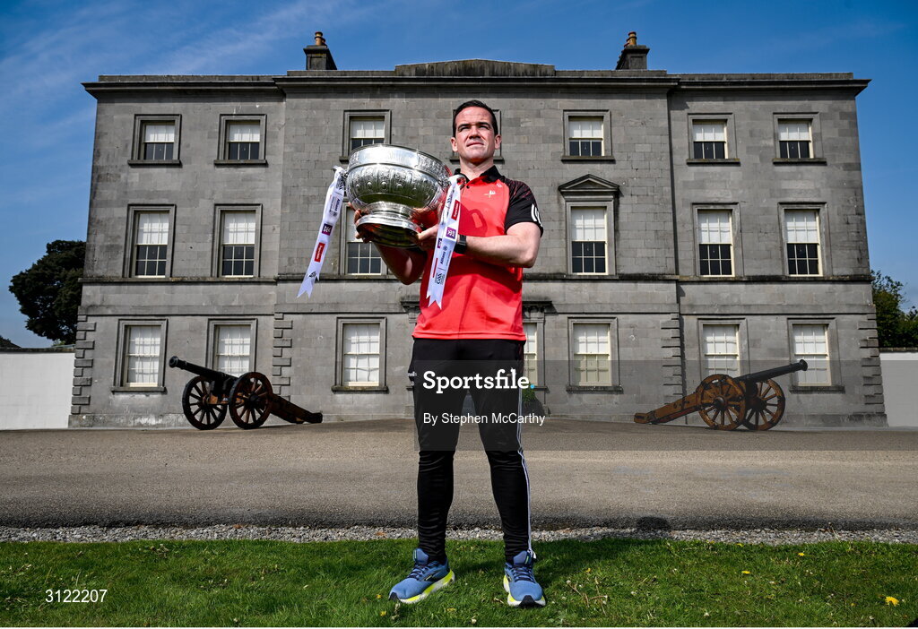 1 May 2025; Louth manager Ger Brennan at Oldbridge House, Battle of the Boyne Visitor Centre in Drogheda, Meath during a media event for the 2025 Leinster GAA Senior Football Championship Final between Louth and Meath which will take place on Sunday 11th of May in Croke Park, Dublin. Photo by Stephen McCarthy/Sportsfile