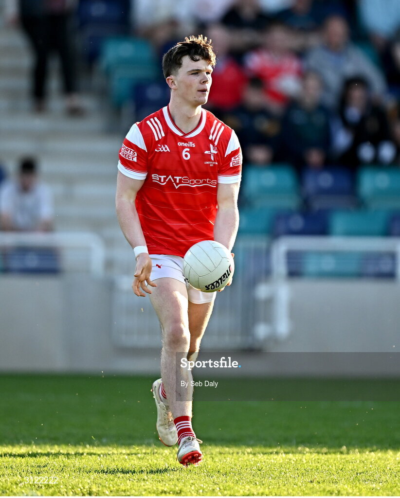 30 April 2025; Keelin Martin of Louth during the Dalata Hotel Group Leinster GAA Football U20 Championship final match between Meath and Louth at Cedral St Conleth’s Park in Newbridge, Kildare. Photo by Seb Daly/Sportsfile
