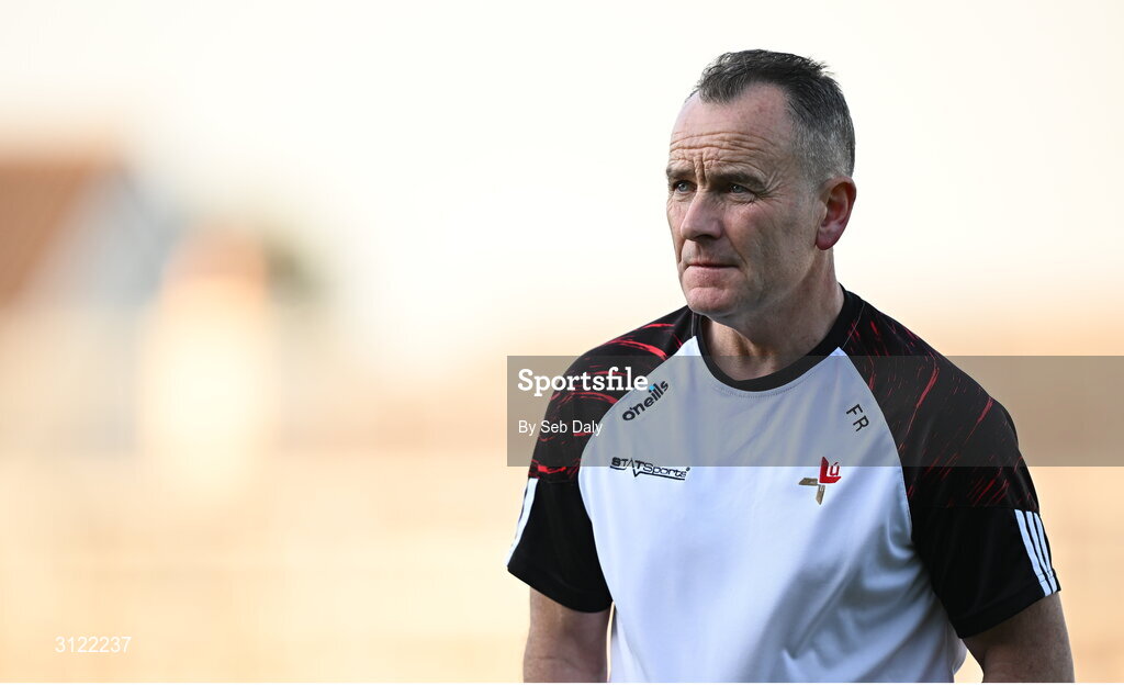 30 April 2025; Louth manager Fergal Reel before the Dalata Hotel Group Leinster GAA Football U20 Championship final match between Meath and Louth at Cedral St Conleth’s Park in Newbridge, Kildare. Photo by Seb Daly/Sportsfile