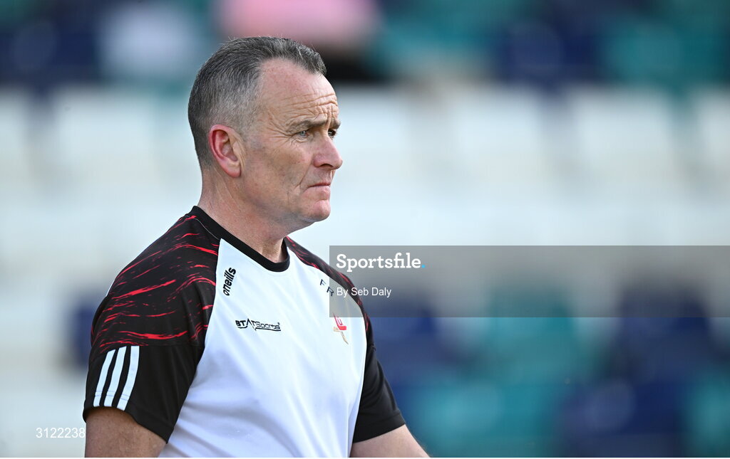 30 April 2025; Louth manager Fergal Reel before the Dalata Hotel Group Leinster GAA Football U20 Championship final match between Meath and Louth at Cedral St Conleth’s Park in Newbridge, Kildare. Photo by Seb Daly/Sportsfile