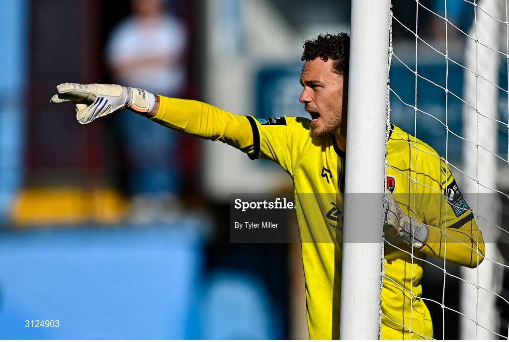 5 May 2025; Cork City goalkeeper Tein Troost during the SSE Airtricity Men's Premier Division match between Drogheda United and Cork City at Sullivan & Lambe Park in Drogheda, Louth. Photo by Tyler Miller/Sportsfile