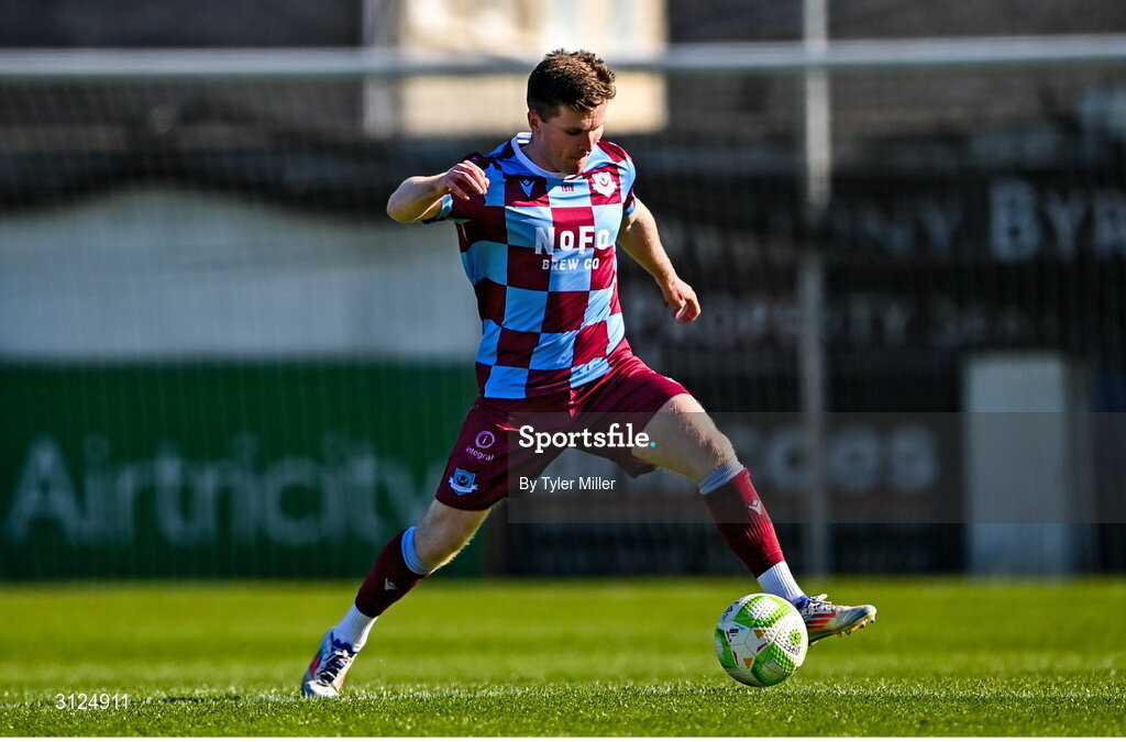 5 May 2025; Conor Kane of Drogheda United during the SSE Airtricity Men's Premier Division match between Drogheda United and Cork City at Sullivan & Lambe Park in Drogheda, Louth. Photo by Tyler Miller/Sportsfile