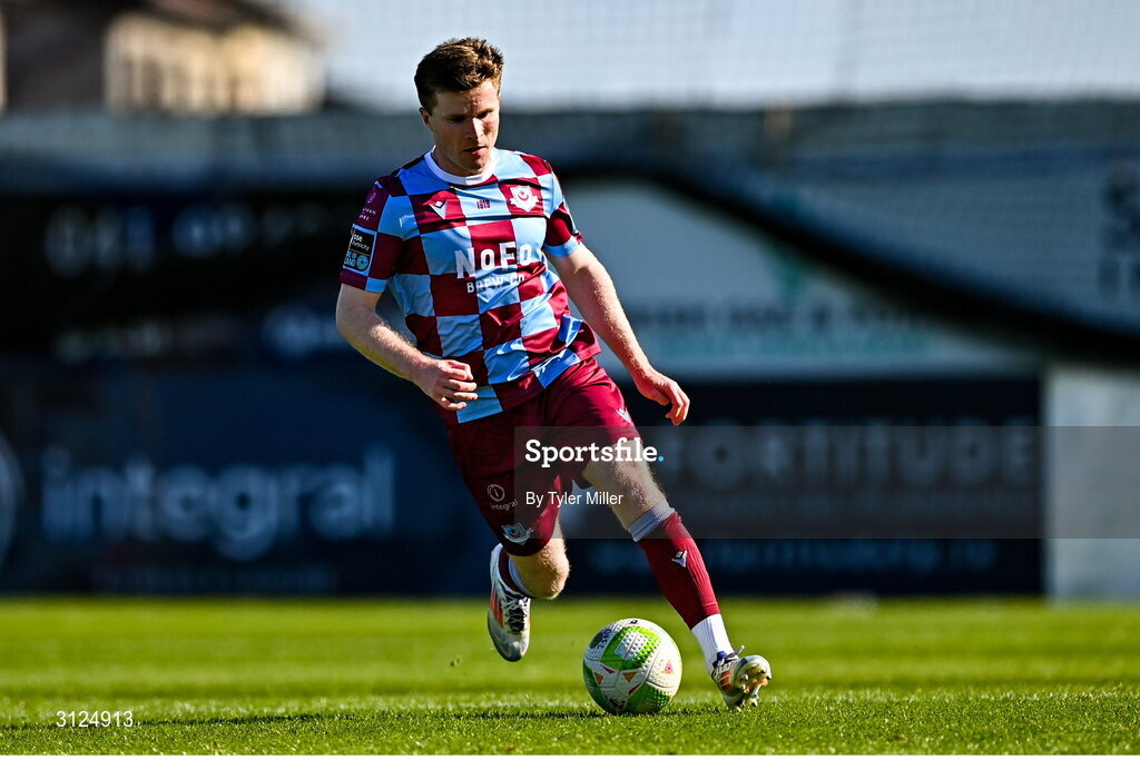 5 May 2025; Conor Kane of Drogheda United during the SSE Airtricity Men's Premier Division match between Drogheda United and Cork City at Sullivan & Lambe Park in Drogheda, Louth. Photo by Tyler Miller/Sportsfile