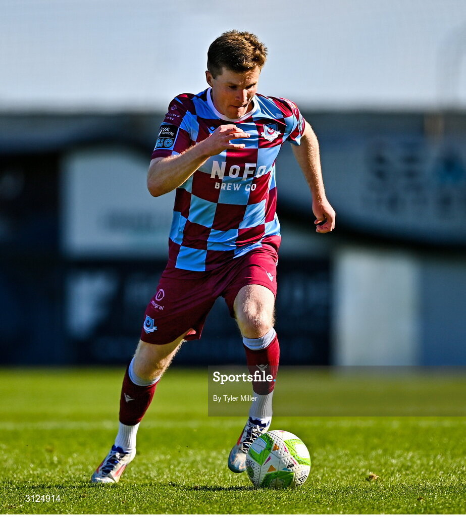 5 May 2025; Conor Kane of Drogheda United during the SSE Airtricity Men's Premier Division match between Drogheda United and Cork City at Sullivan & Lambe Park in Drogheda, Louth. Photo by Tyler Miller/Sportsfile