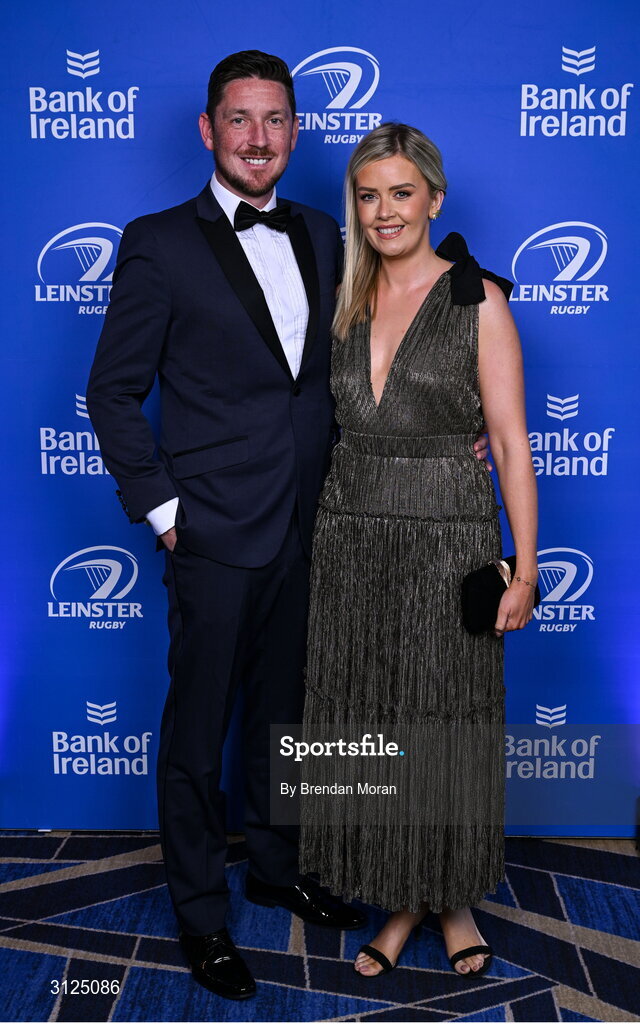 6 May 2025; James and Linda Moriarty on arrival at the Leinster Rugby awards ball 2025 at O'Reilly Hall in UCD, Dublin. Photo by Brendan Moran/Sportsfile