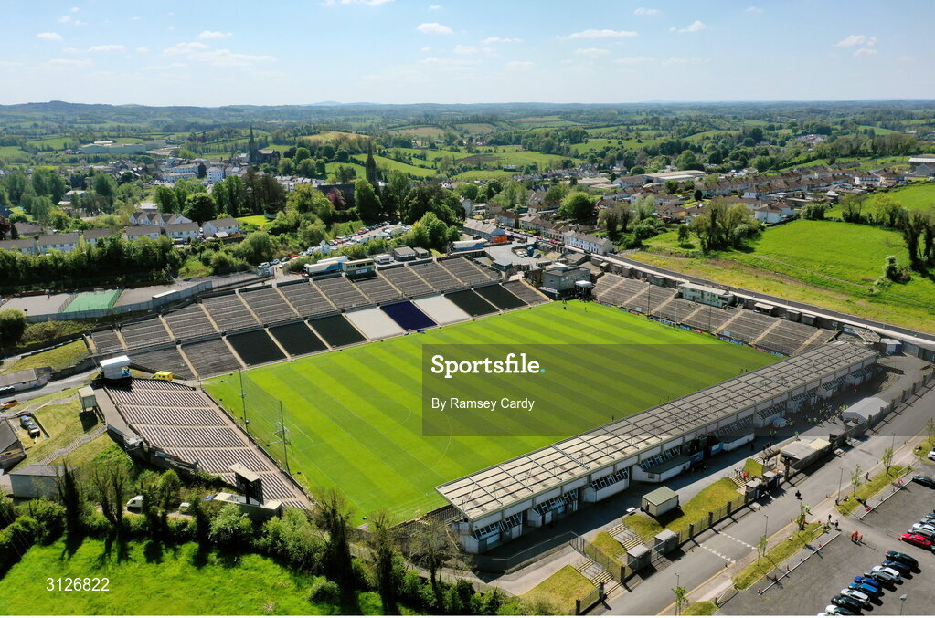 10 May 2025; A general view before the Ulster GAA Football Senior Championship final match between Armagh and Donegal at St Tiernach's Park in Clones, Monaghan. Photo by Ramsey Cardy/Sportsfile