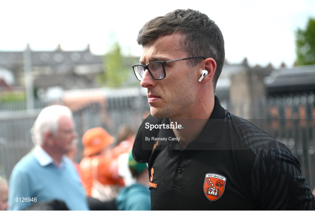 10 May 2025; Armagh goalkeeper Ethan Rafferty before the Ulster GAA Football Senior Championship final match between Armagh and Donegal at St Tiernach's Park in Clones, Monaghan. Photo by Ramsey Cardy/Sportsfile
