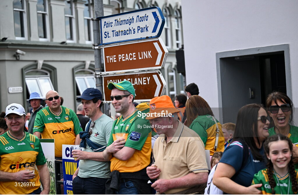 10 May 2025; Supporters before the Ulster GAA Football Senior Championship final match between Armagh and Donegal at St Tiernach's Park in Clones, Monaghan. Photo by David Fitzgerald/Sportsfile