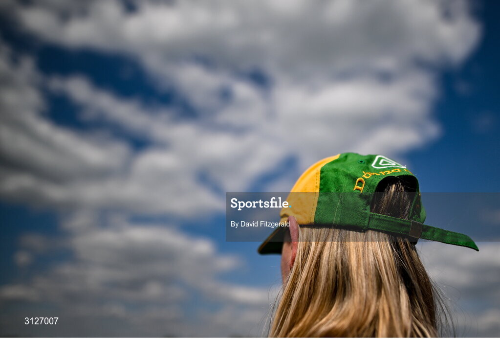 10 May 2025; A Donegal supporter before the Ulster GAA Football Senior Championship final match between Armagh and Donegal at St Tiernach's Park in Clones, Monaghan. Photo by David Fitzgerald/Sportsfile