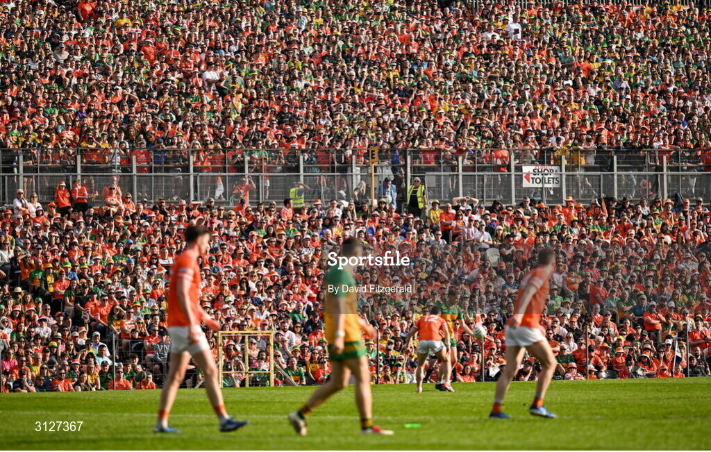 10 May 2025; A general view during the Ulster GAA Football Senior Championship final match between Armagh and Donegal at St Tiernach's Park in Clones, Monaghan. Photo by David Fitzgerald/Sportsfile