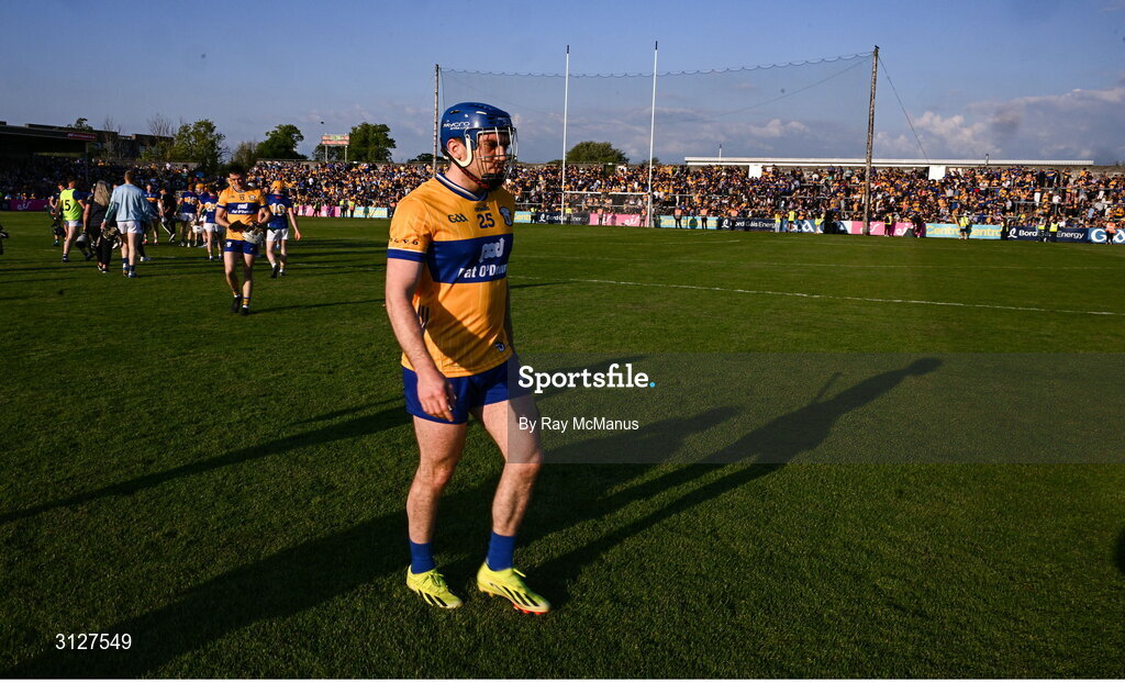 10 May 2025; Shane O'Donnell of Clare after the Munster GAA Hurling Senior Championship Round 3 match between Clare and Tipperary at Zimmer Biomet Páirc Chíosóg in Ennis, Clare. Photo by Ray McManus/Sportsfile