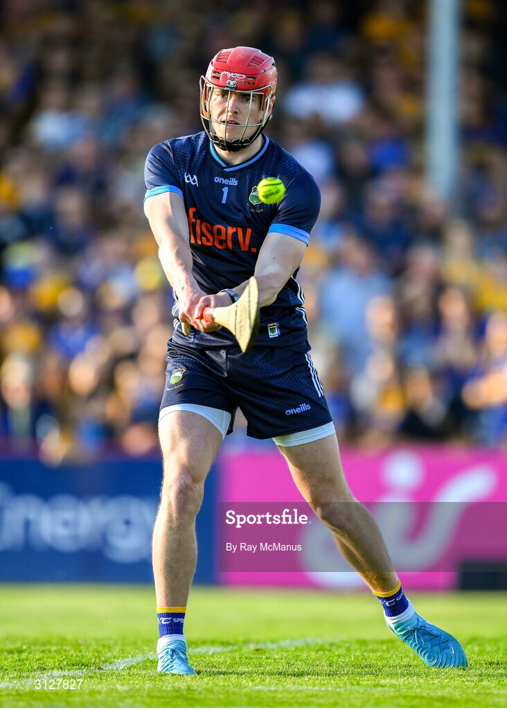10 May 2025; Tipperary goalkeeper Rhys Shelly during the Munster GAA Hurling Senior Championship Round 3 match between Clare and Tipperary at Zimmer Biomet Páirc Chíosóg in Ennis, Clare. Photo by Ray McManus/Sportsfile