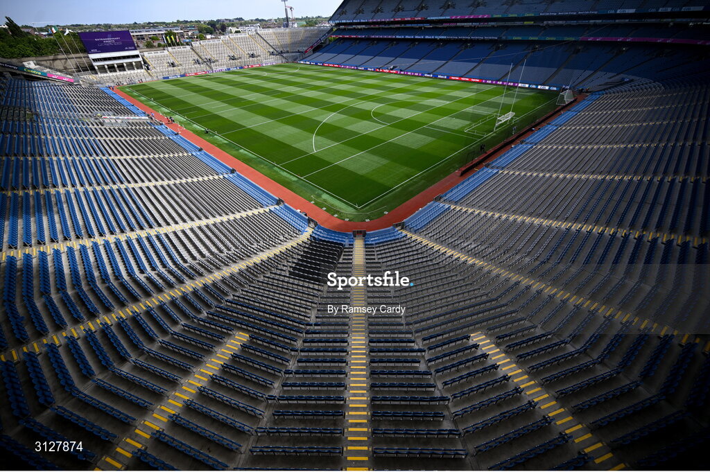 11 May 2025; A general view before the Leinster GAA Football Senior Championship final match between Louth and Meath at Croke Park in Dublin. Photo by Ramsey Cardy/Sportsfile