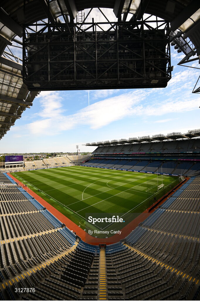 11 May 2025; A general view before the Leinster GAA Football Senior Championship final match between Louth and Meath at Croke Park in Dublin. Photo by Ramsey Cardy/Sportsfile