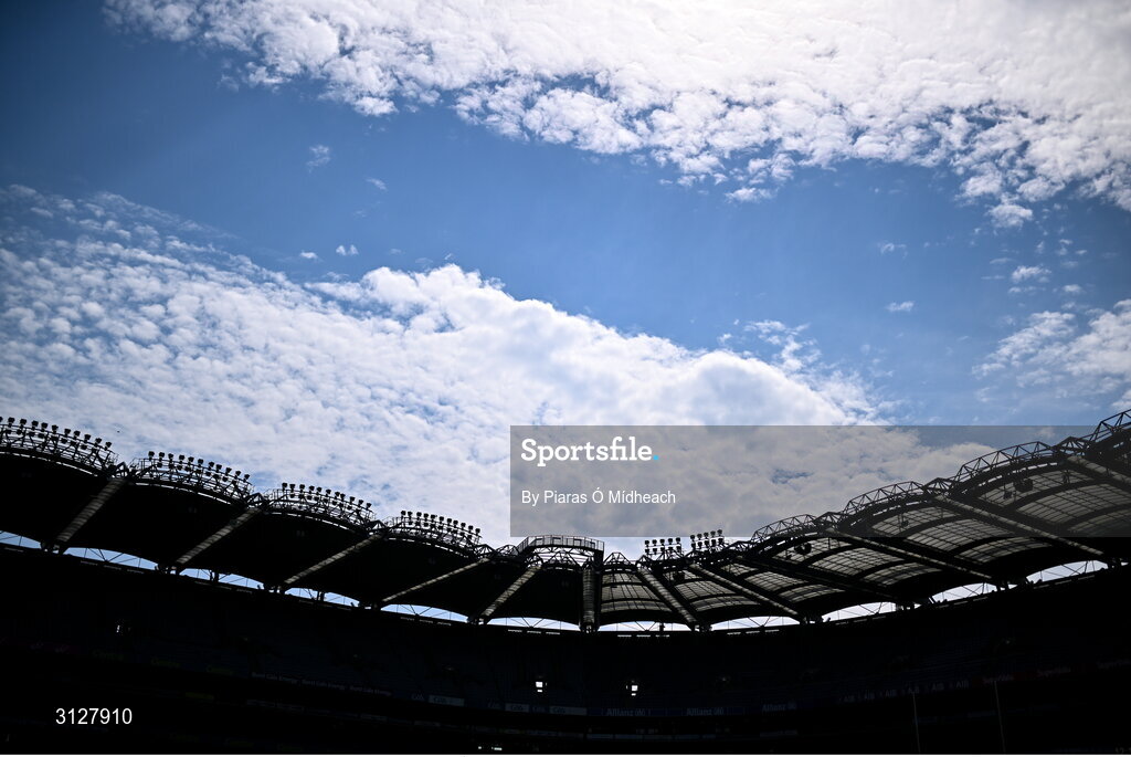 11 May 2025; A general view inside the ground before the Leinster GAA Football Senior Championship final match between Louth and Meath at Croke Park in Dublin. Photo by Piaras Ó Mídheach/Sportsfile