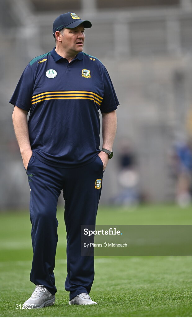 11 May 2025; Meath manager Robbie Brennnan before the Leinster GAA Football Senior Championship final match between Louth and Meath at Croke Park in Dublin. Photo by Piaras Ó Mídheach/Sportsfile