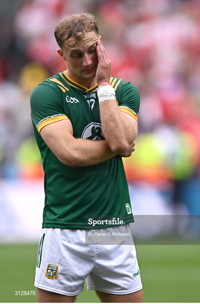 11 May 2025; Shane Walsh of Meath after his side's defeat in the Leinster GAA Football Senior Championship final match between Louth and Meath at Croke Park in Dublin. Photo by Piaras Ó Mídheach/Sportsfile