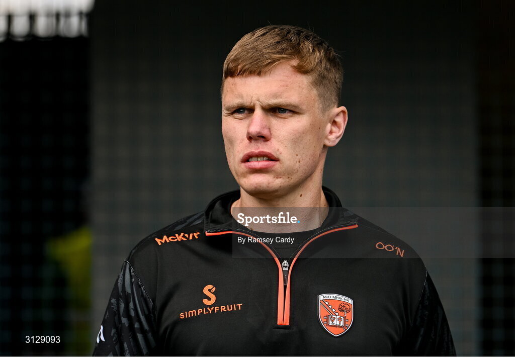 10 May 2025; Oisin O'Neill of Armagh before the Ulster GAA Football Senior Championship final match between Armagh and Donegal at St Tiernach's Park in Clones, Monaghan. Photo by Ramsey Cardy/Sportsfile