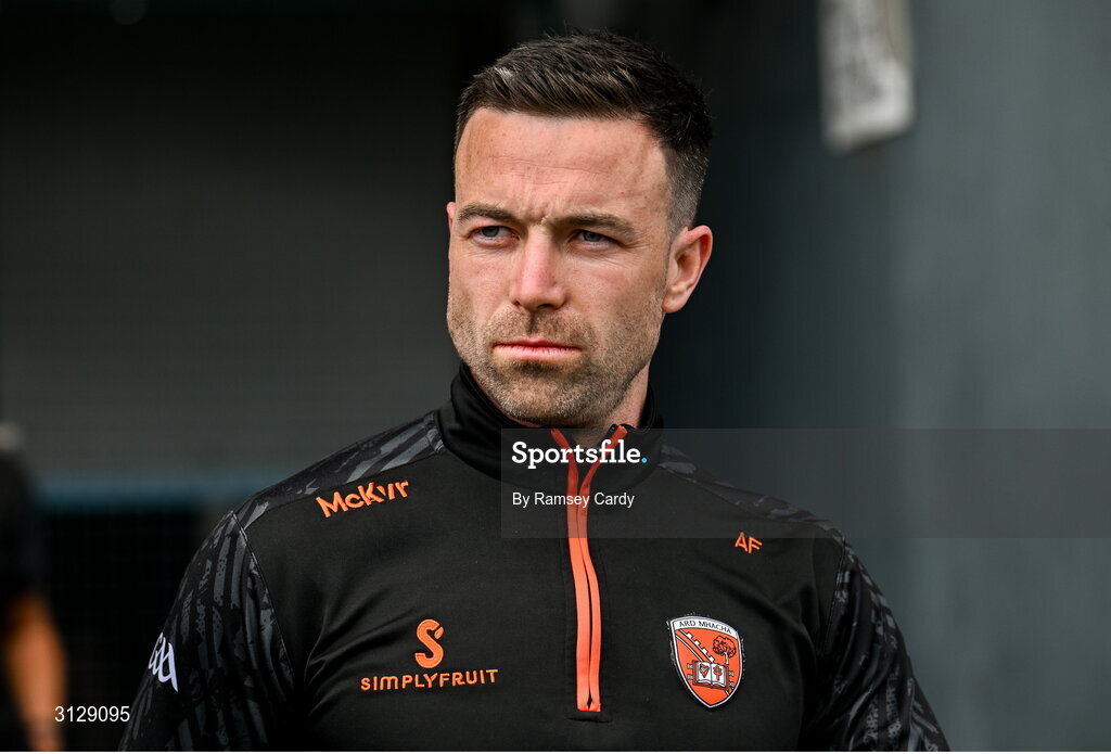 10 May 2025; Aidan Forker of Armagh before the Ulster GAA Football Senior Championship final match between Armagh and Donegal at St Tiernach's Park in Clones, Monaghan. Photo by Ramsey Cardy/Sportsfile