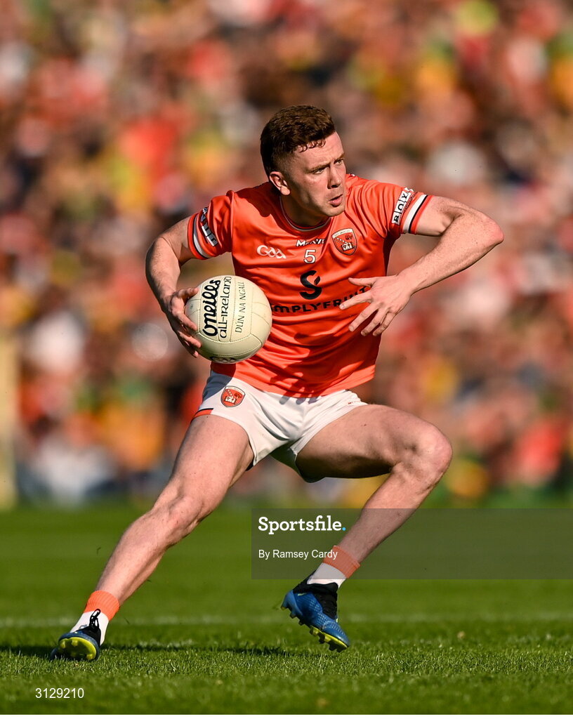 10 May 2025; Ross McQuillan of Armagh during the Ulster GAA Football Senior Championship final match between Armagh and Donegal at St Tiernach's Park in Clones, Monaghan. Photo by Ramsey Cardy/Sportsfile