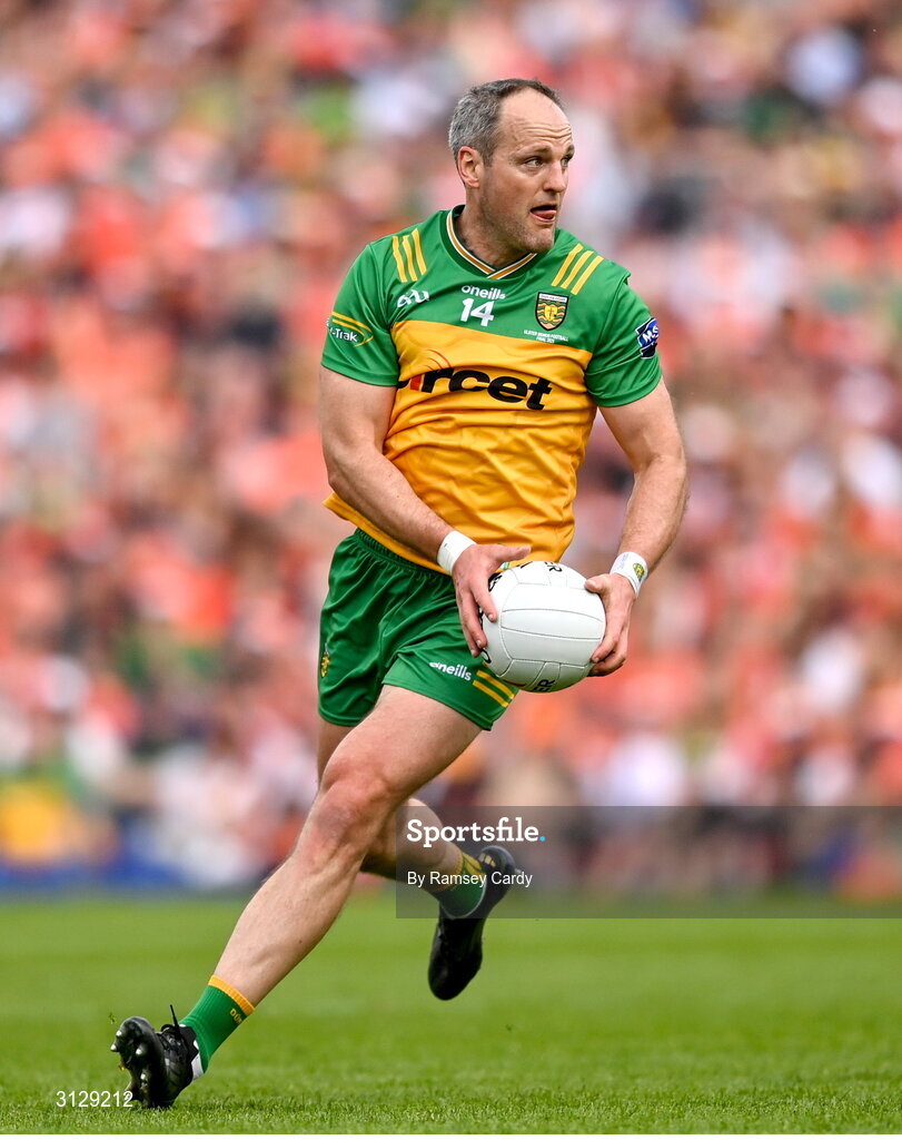 10 May 2025; Michael Murphy of Donegal during the Ulster GAA Football Senior Championship final match between Armagh and Donegal at St Tiernach's Park in Clones, Monaghan. Photo by Ramsey Cardy/Sportsfile